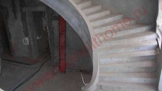 Цена за монтаж монолитной межэтажной лестницы под ключ