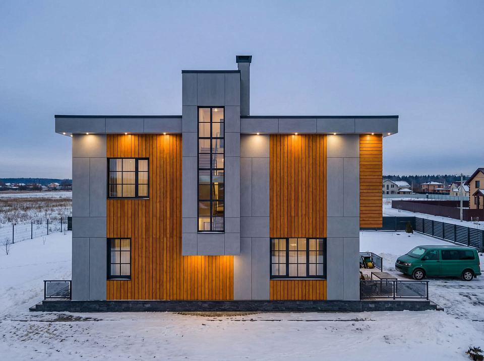 Дом на монолитном каркасе Троицк 8 трехэтажный 15х15