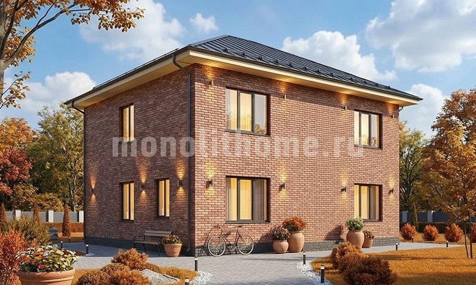 Дом из полистеролбетона Норд 2 двухэтажный 12х12