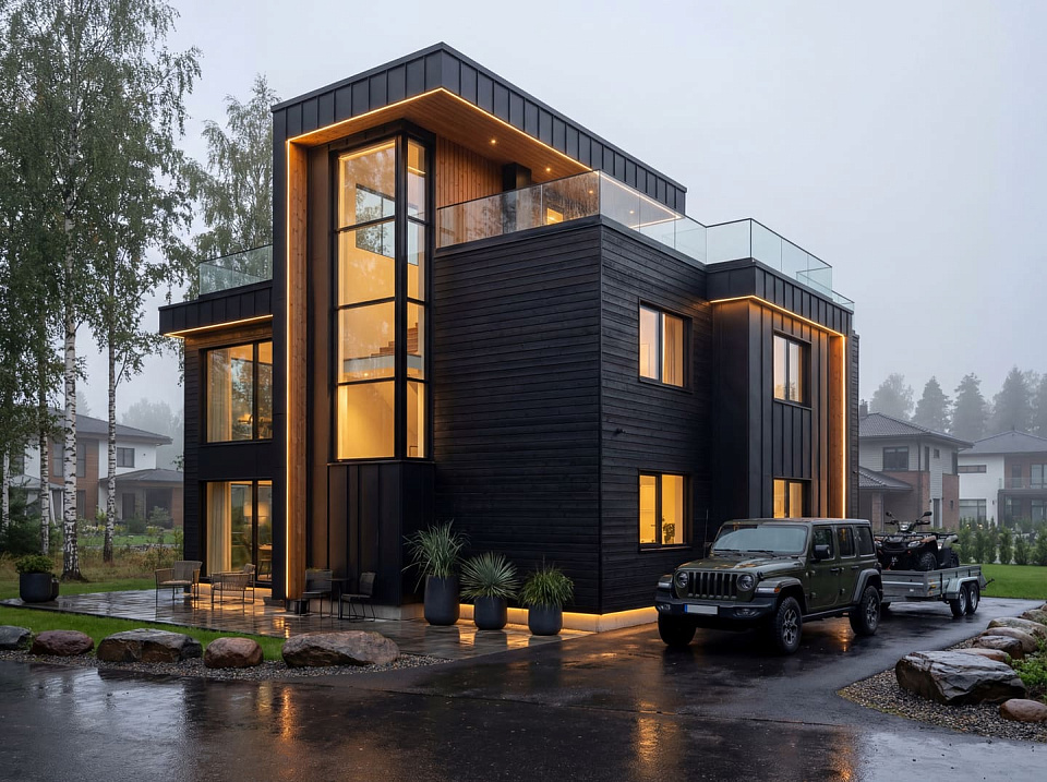 Дом из теплоблоков Витязь 2 двухэтажный 11х11