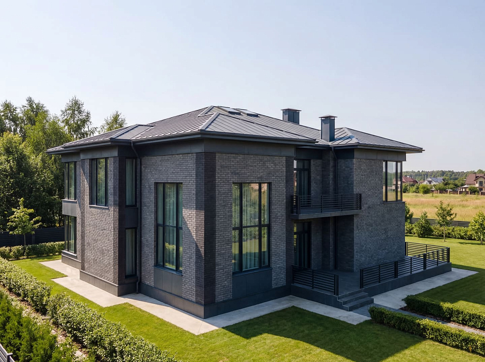 Дом из газосиликата Лион 3 двухэтажный 13х13