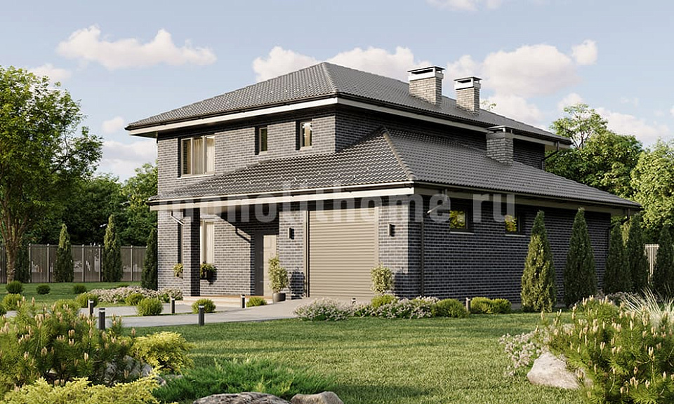 Дом из газосиликата Аркейн 2 двухэтажный 11х11