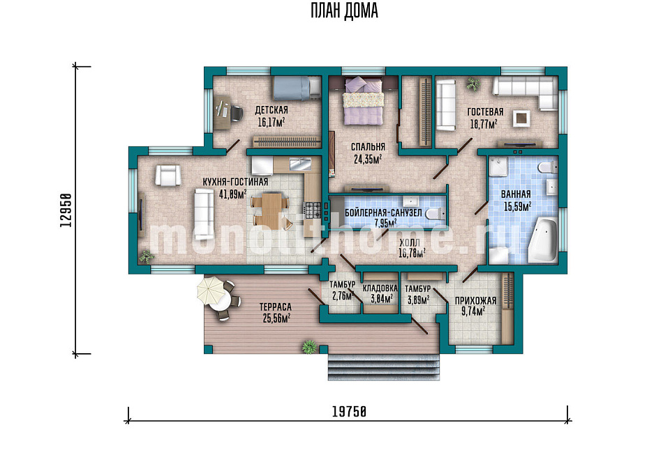 Проект дома Адонис — 1