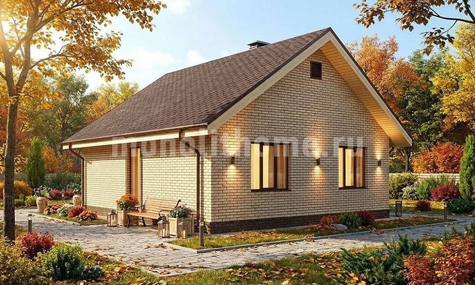 Дом  Сайлен 2 одноэтажный 8х8