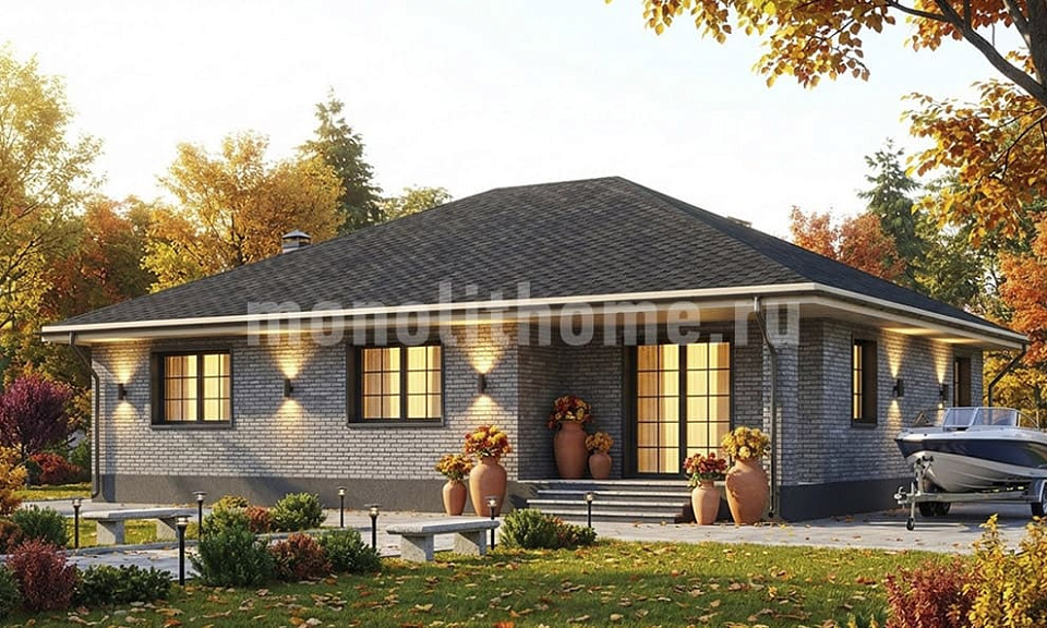 Дом  Рейнар 2 одноэтажный 13х13