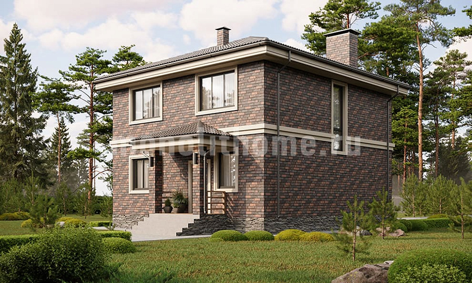 Дом из керамических блоков Аспект 2 двухэтажный 11х11