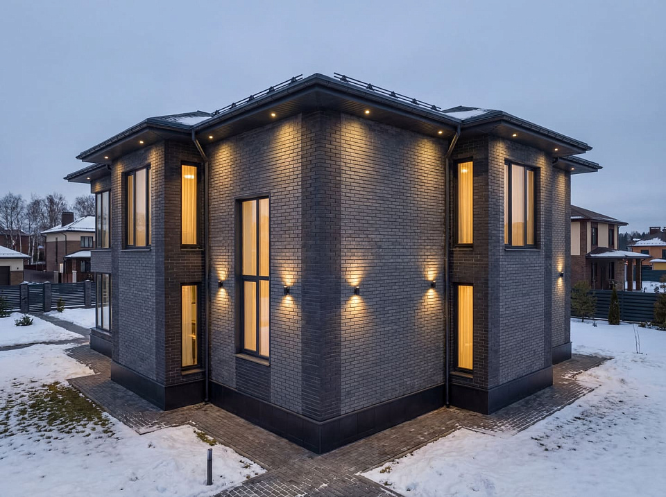 Дом из газосиликата Лион 3 двухэтажный 13х13