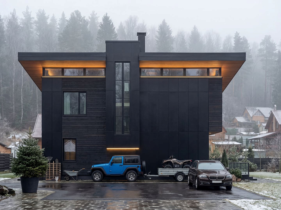 Дом из монолитного полистиролбетона Троицк 2 трехэтажный 14х14