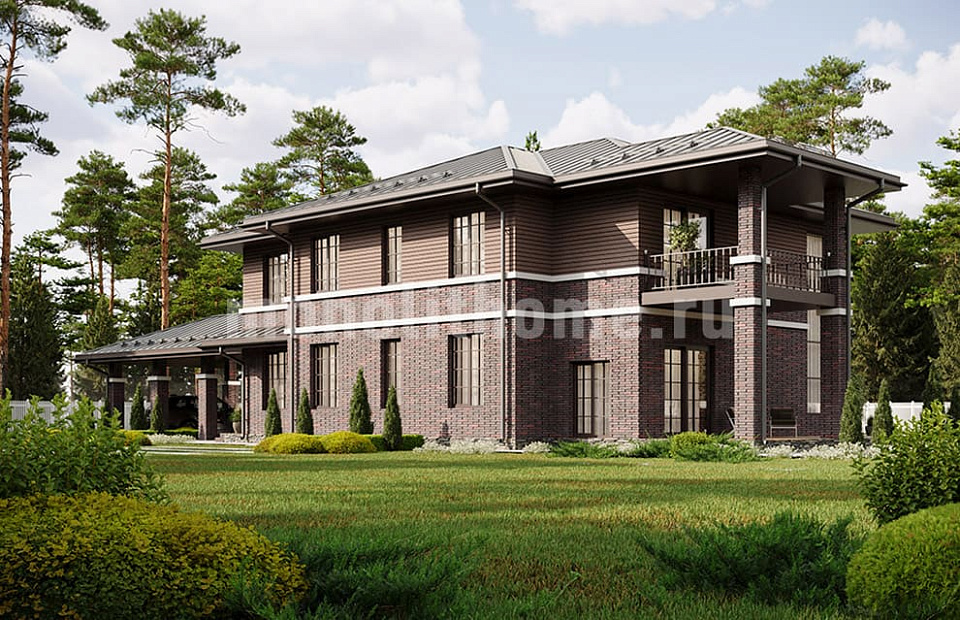 Дом из керамических блоков Аркос 2 двухэтажный 15х15