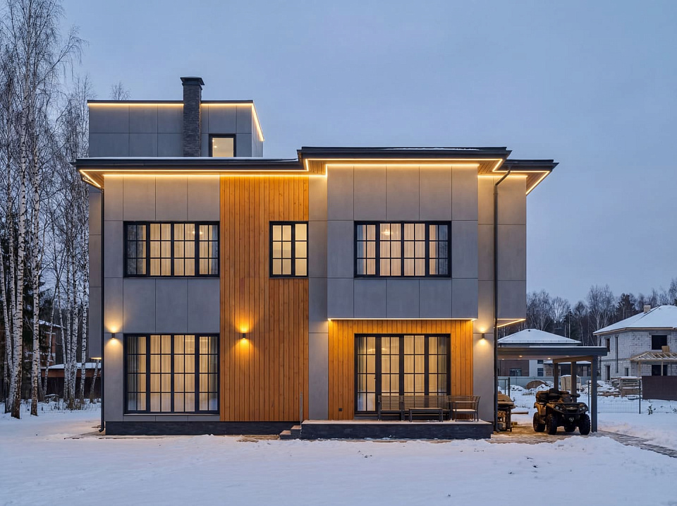 Дом на монолитном каркасе Троицк 8 трехэтажный 15х15