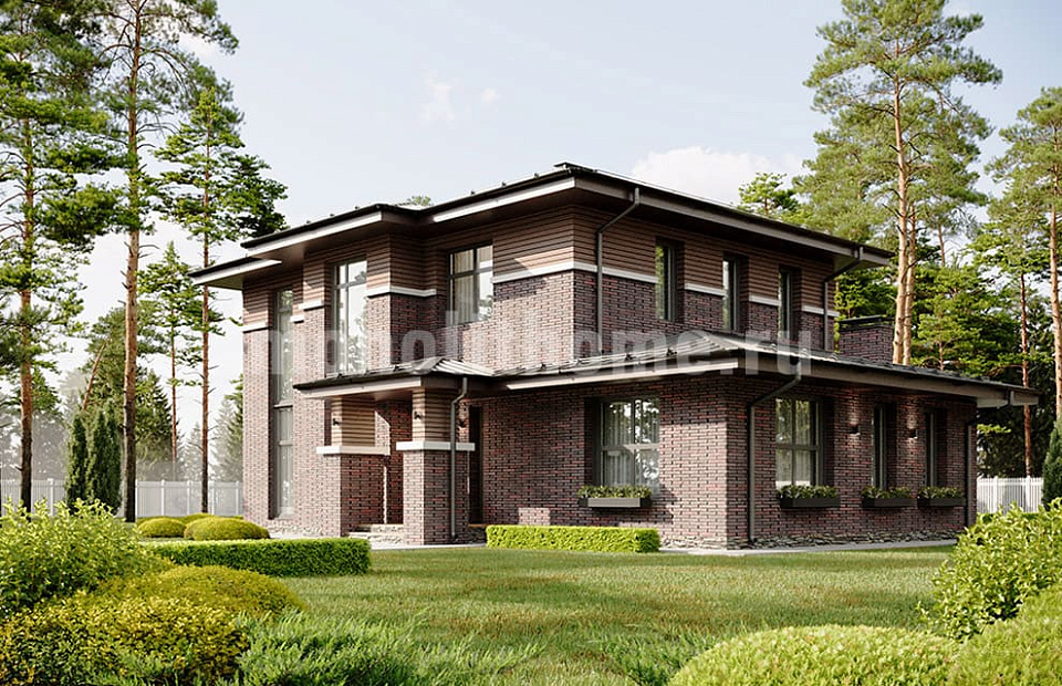 Дом из газобетона Верден 2 двухэтажный 11х11