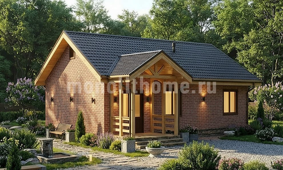 Дом из керамических блоков Асторн 2 одноэтажный 9x11