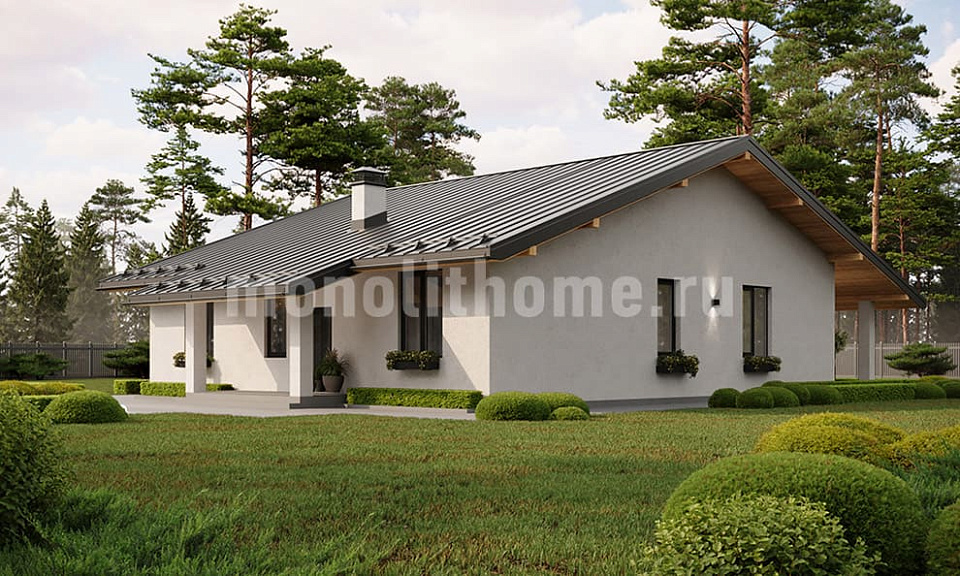 Дом из газосиликата Истрон 2 одноэтажный 15х15