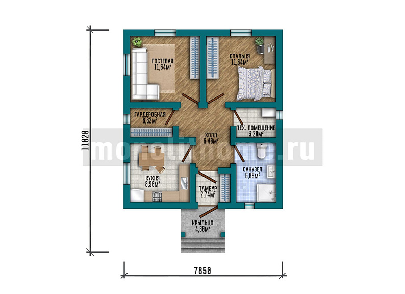 Проект дома Нерис 2 — 1