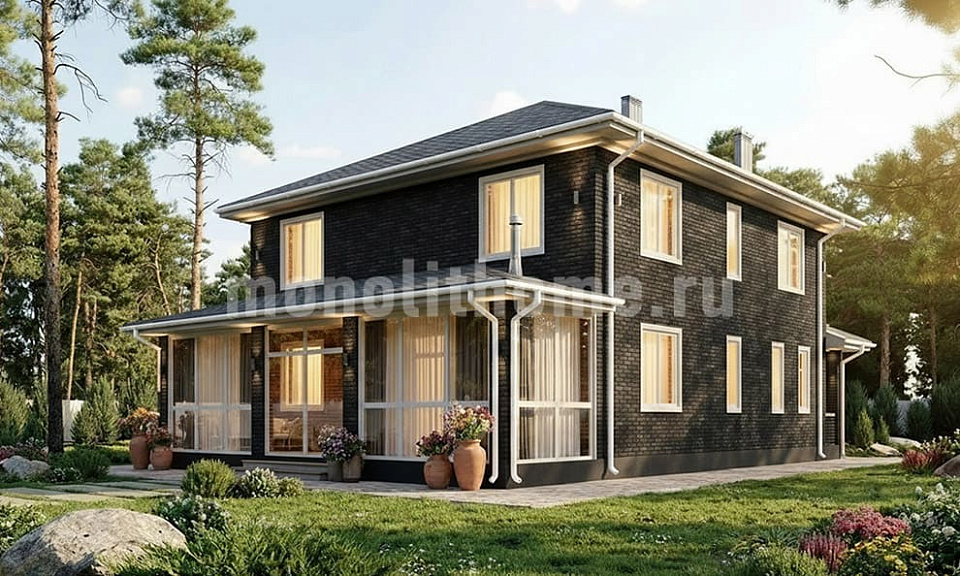 Дом из полистеролбетона Талерон 2 двухэтажный 13х13