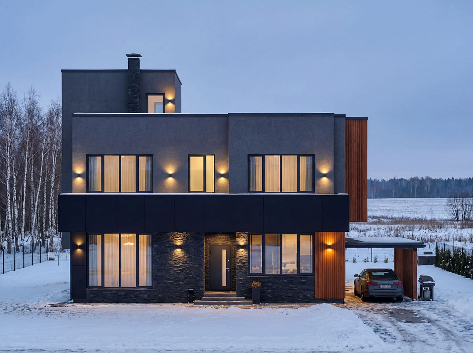 Дом из бетона Троицк 3 трехэтажный 15х15