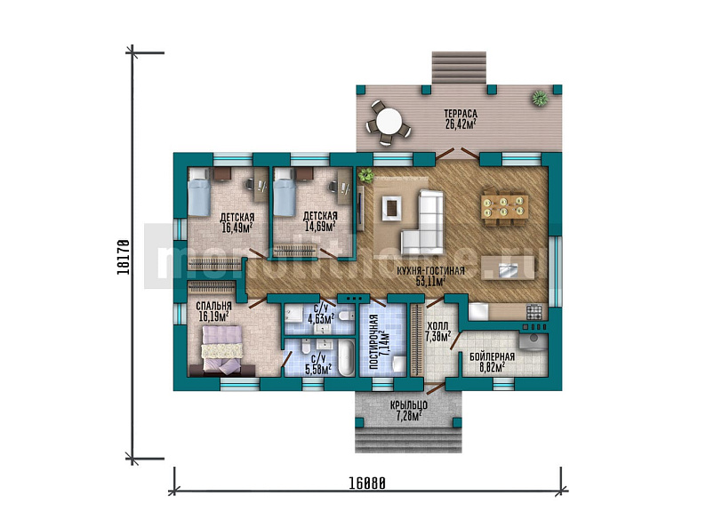 Проект дома Стонхилл 2 — 1