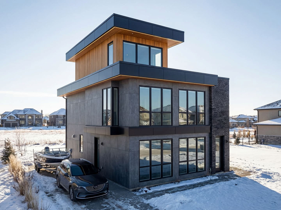 Дом из поризованного кирпича Кедр-9 трехэтажный 13х13