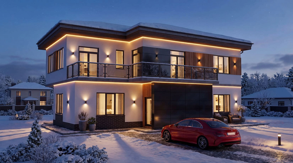 Дом  Лахти 1 двухэтажный 13х13