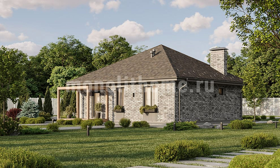 Дом из газобетона Акер 2 одноэтажный 9x11