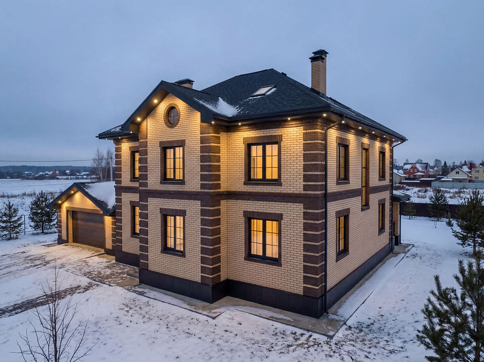 Дом из пеноблоков Горки-23 двухэтажный 14х14