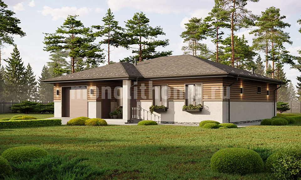 Дом из газосиликата Артис 2 одноэтажный 13х13