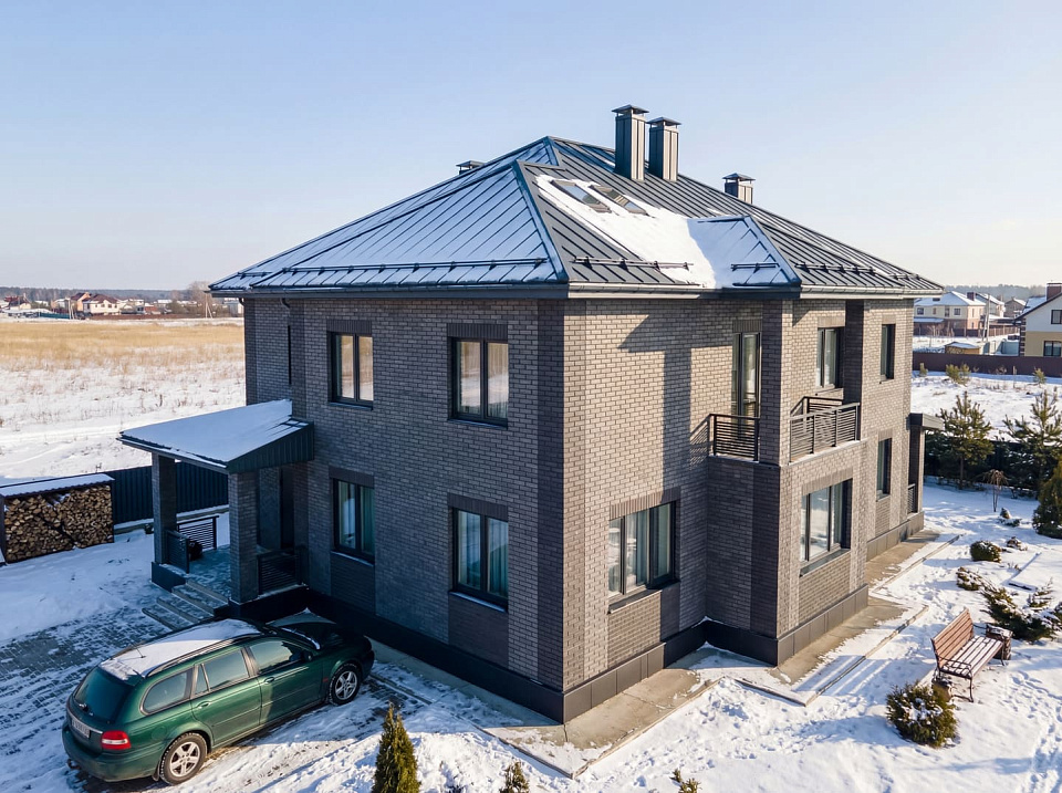 Дом из теплоблоков Грюнвальд  7 двухэтажный 14х14