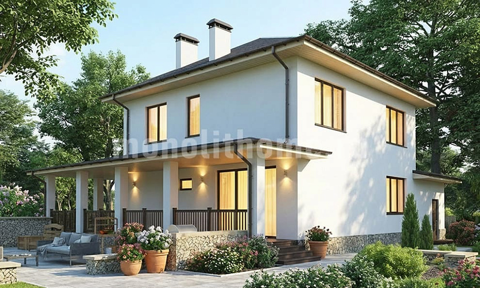 Дом  Ритм 2 двухэтажный 12х12