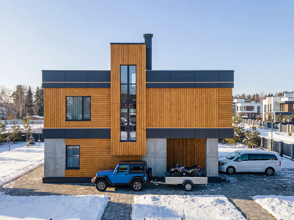 Дом из монолитного пенобетона Троицк 5 трехэтажный 12х12