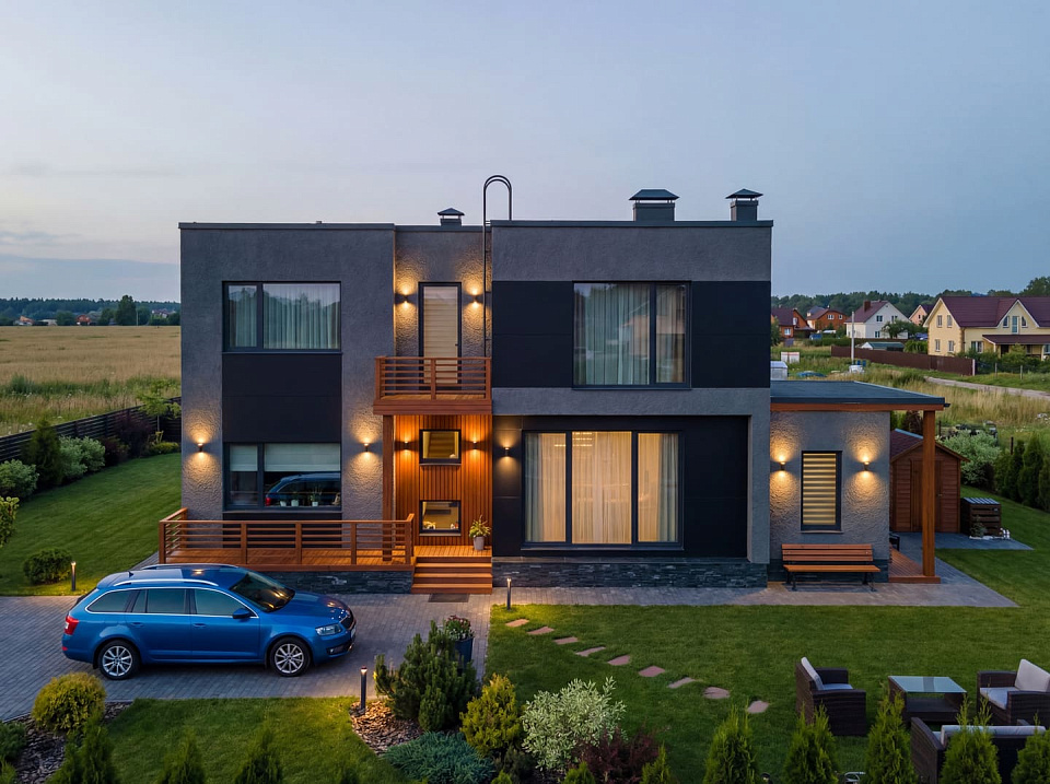 Дом из монолитного пенобетона Барвиха 4 двухэтажный 12х12