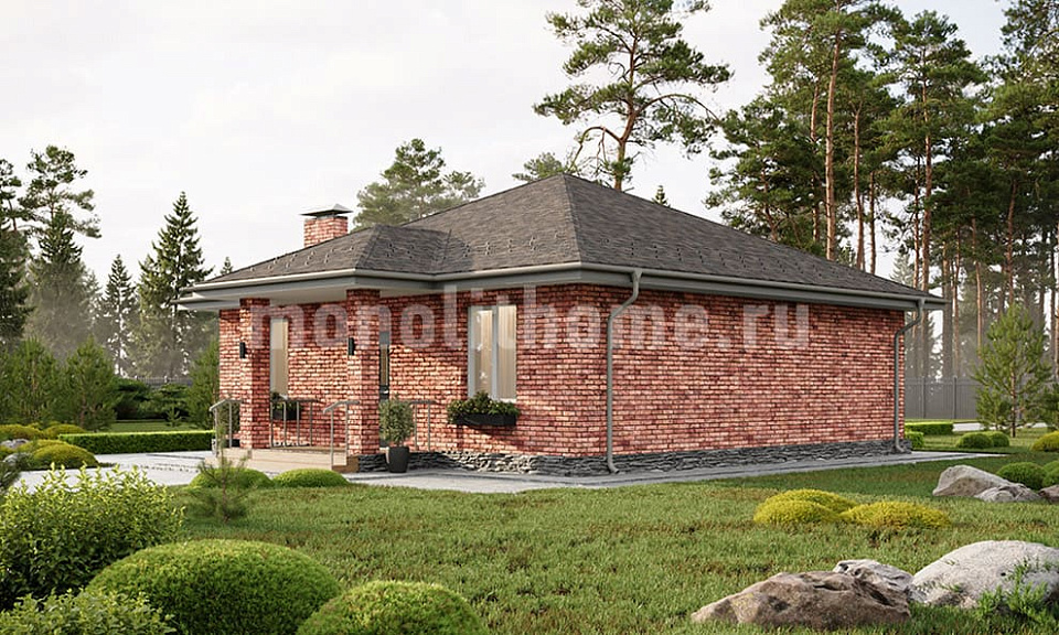 Дом из керамических блоков Ардис 2 одноэтажный 10х10