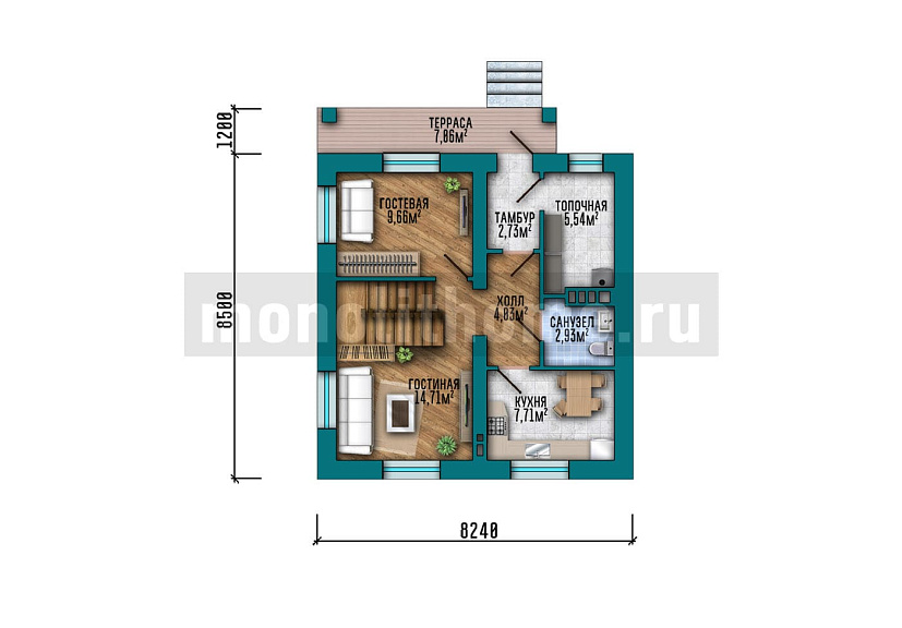 Проект дома Меридиан 2 — 1