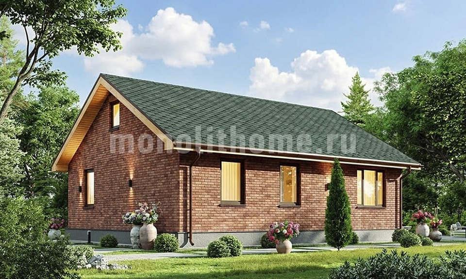 Дом из полистеролбетона Норден 2 одноэтажный 9x12