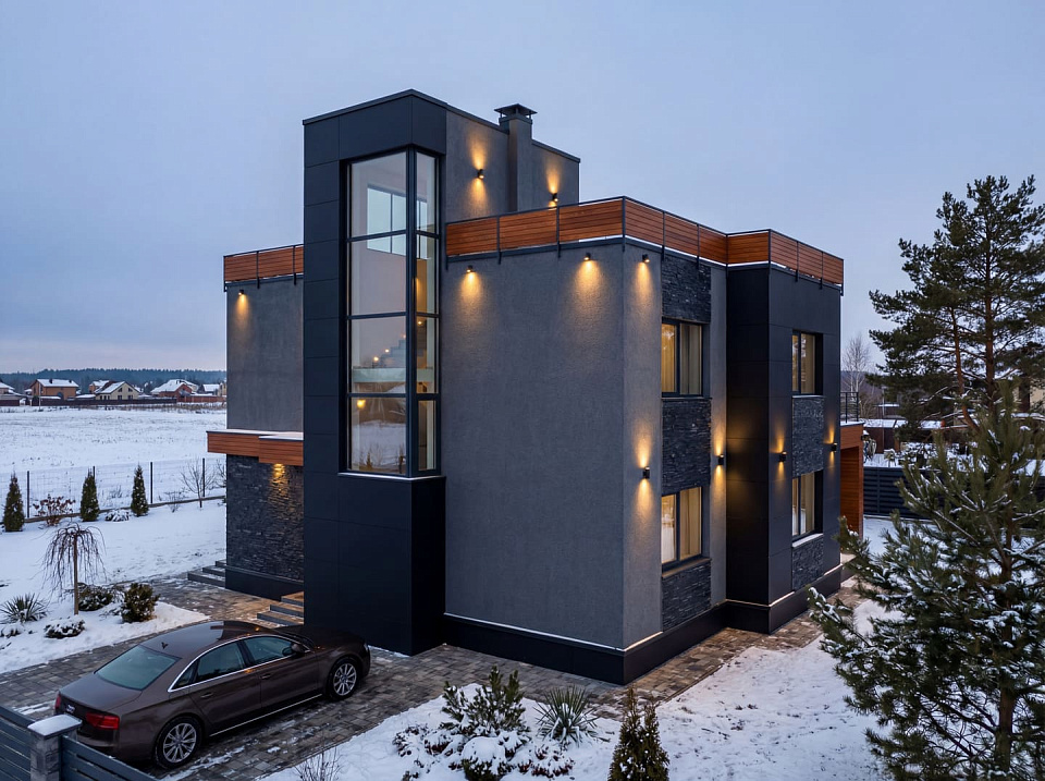 Дом из теплоблоков Витязь 3 двухэтажный 11х11