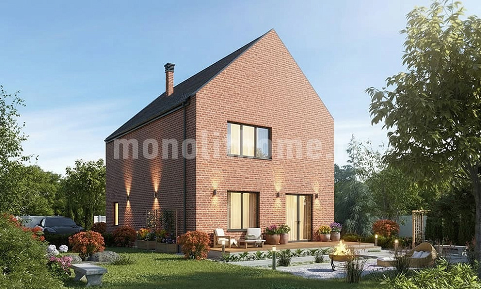 Дом из полистеролбетона Лаконика 2 двухэтажный 8x12