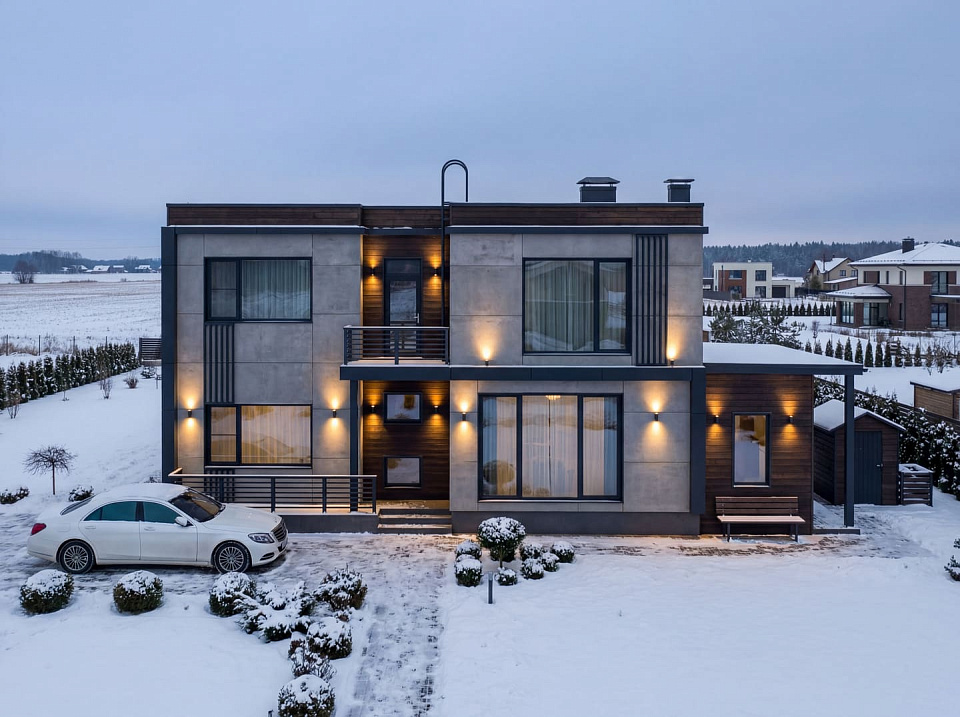 Дом из монолитного пенобетона Барвиха 3 двухэтажный 12х12