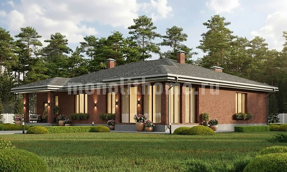 Дом  Прайм 2 одноэтажный 14х14