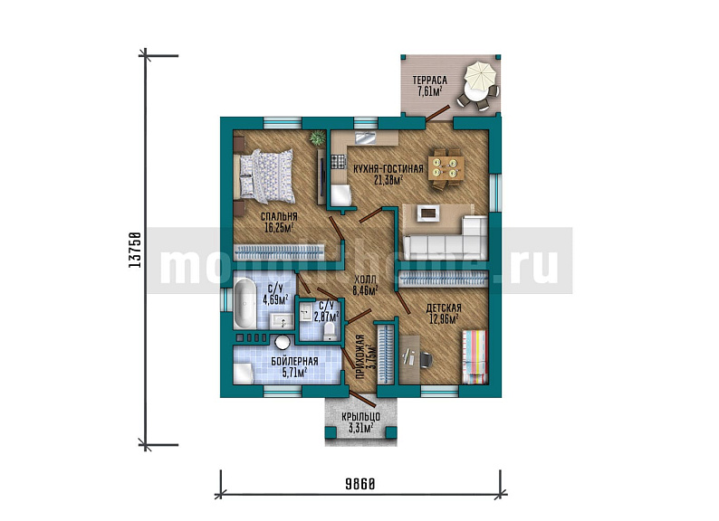 Проект дома Акер 2 — 1