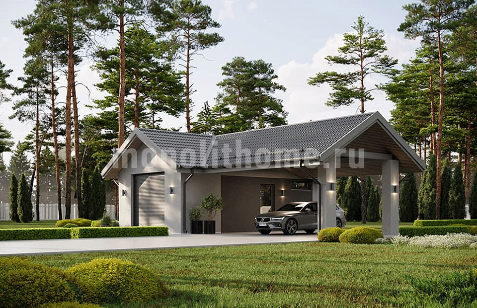 Дом из пеноблоков Вирон 2 одноэтажный 7x12