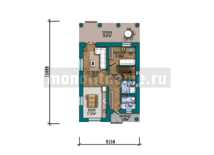 Проект дома Камелот 2 — 1