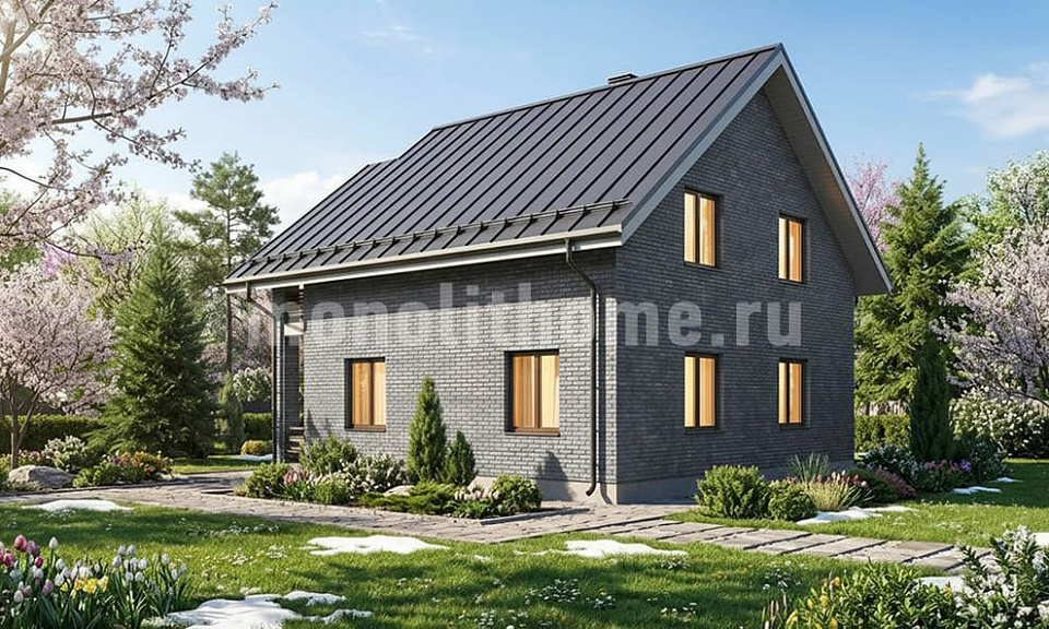 Дом  Селвин 2 одноэтажный с мансардой 9x10