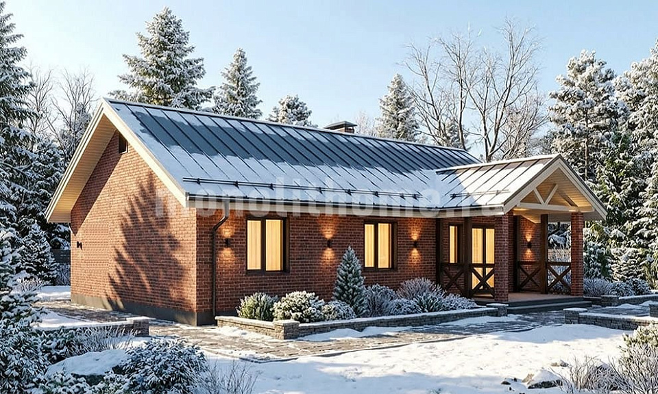 Дом из пеноблоков Бьорн 2 одноэтажный 8x12