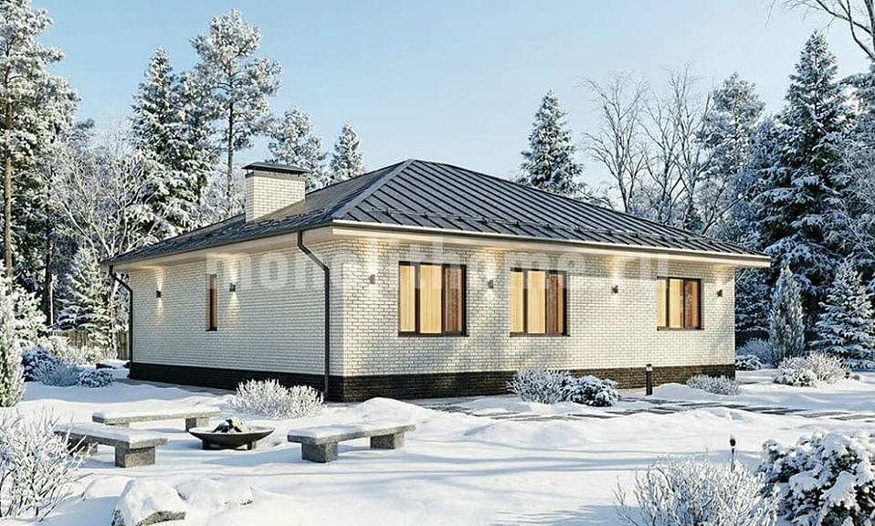 Дом из пеноблоков Вивар 2 одноэтажный 13х13