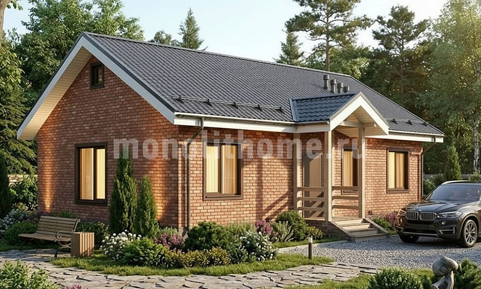 Дом из керамических блоков Асторн 2 одноэтажный 9x11