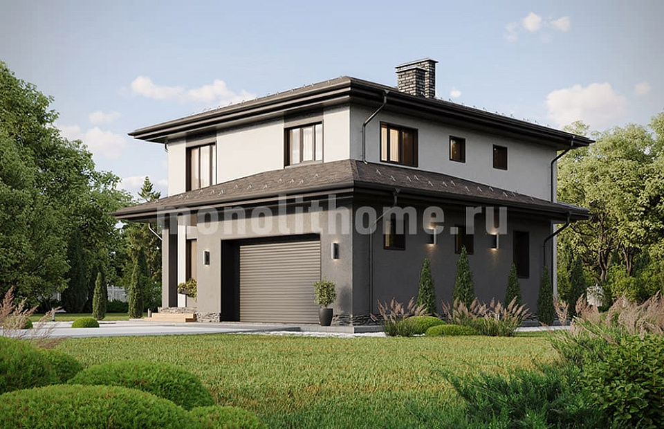 Дом из пеноблоков Аллар 2 двухэтажный 14х14