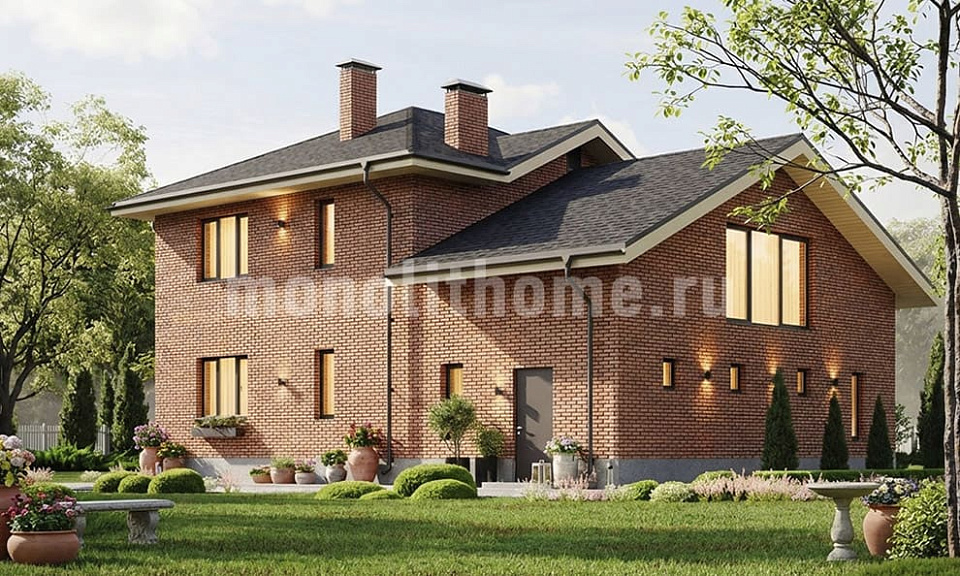 Дом  Полюс 2 двухэтажный 14х14