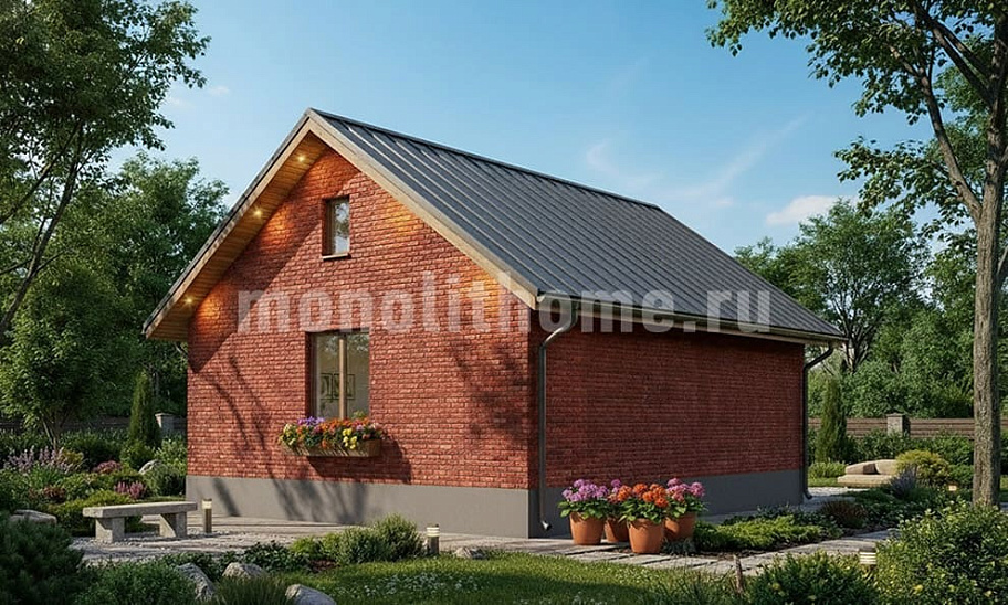 Дом из керамических блоков Валмер 2 одноэтажный 7x8