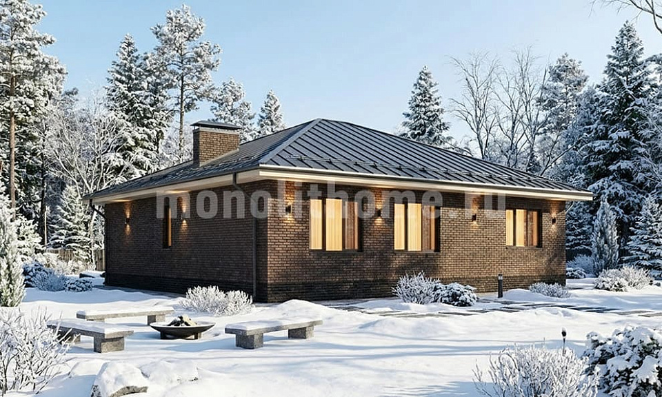 Дом  Лофтен 2 одноэтажный 14х14