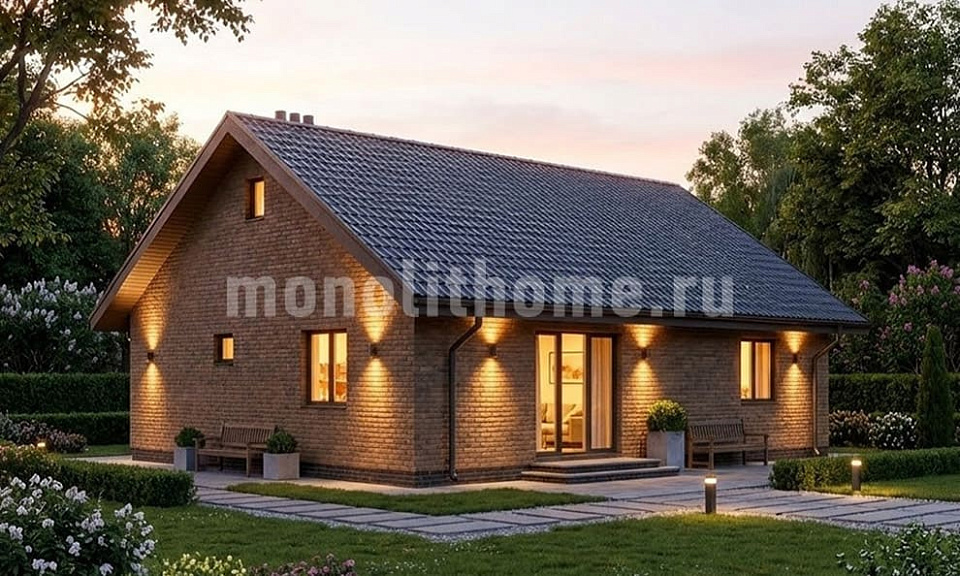 Дом из керамических блоков Аспен 2 одноэтажный 9x11