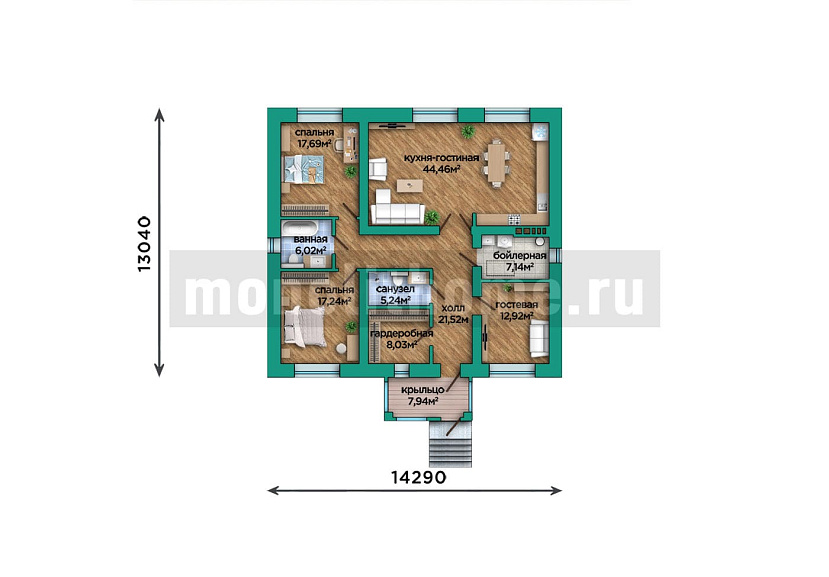 Проект дома Лофтен 2 — 1